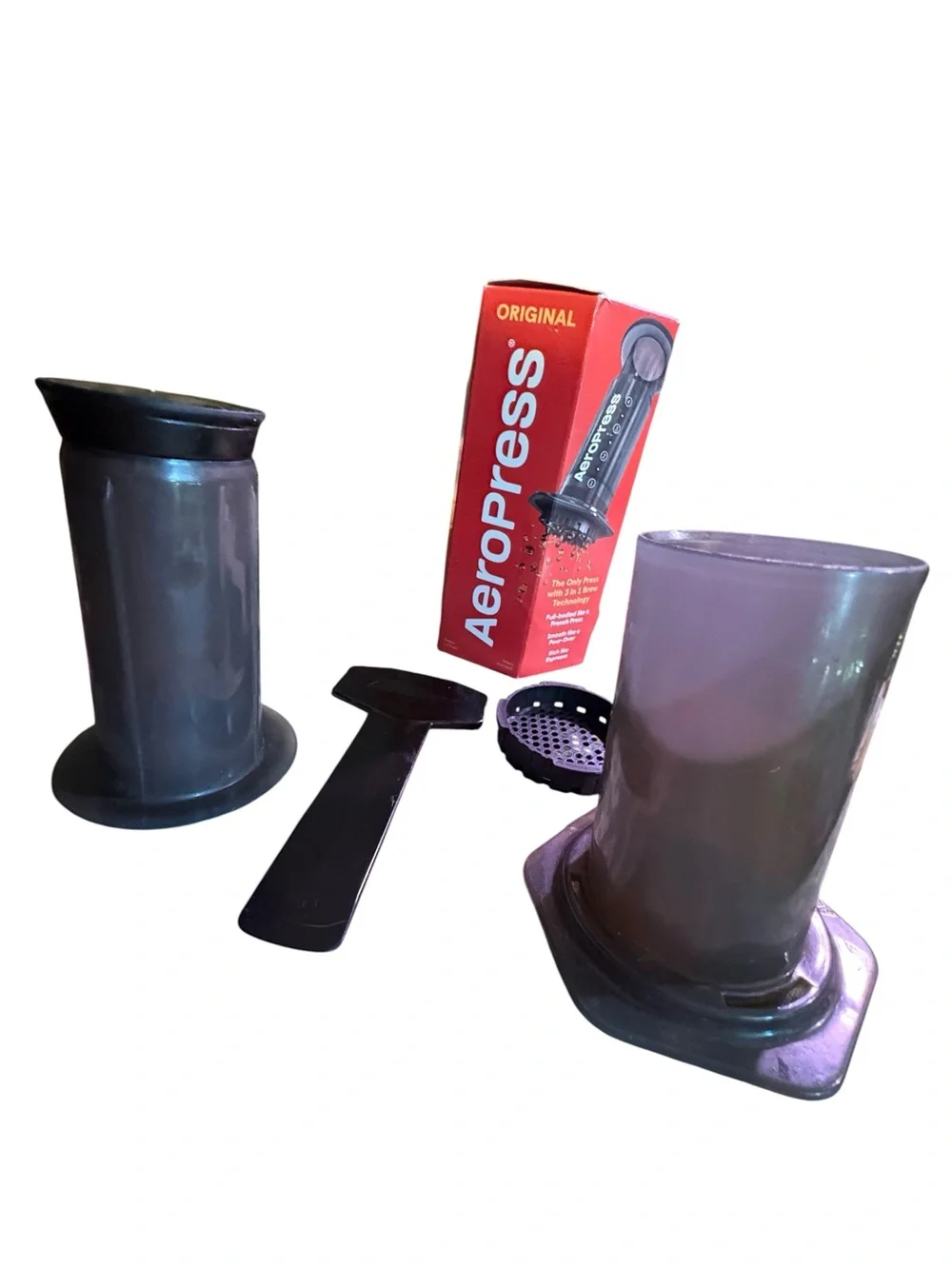 AeroPress Original 3-in-1 Coffee & Espresso Maker With Box, Filters, Stirrer